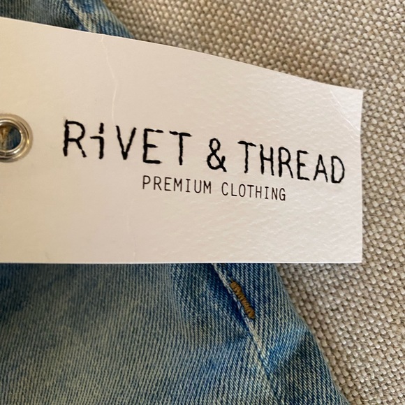 Madewell  Rivet & Thread 11" High-Rise Skinny Jeans in Gordon Wash Sz 27 AK802 - Picture 6 of 9